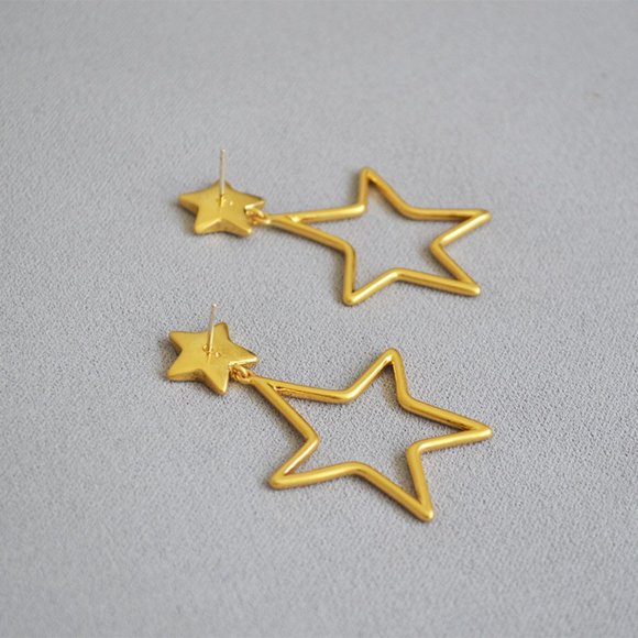 Madewell Big Wire Star Drop Earrings - Picture 2 of 3